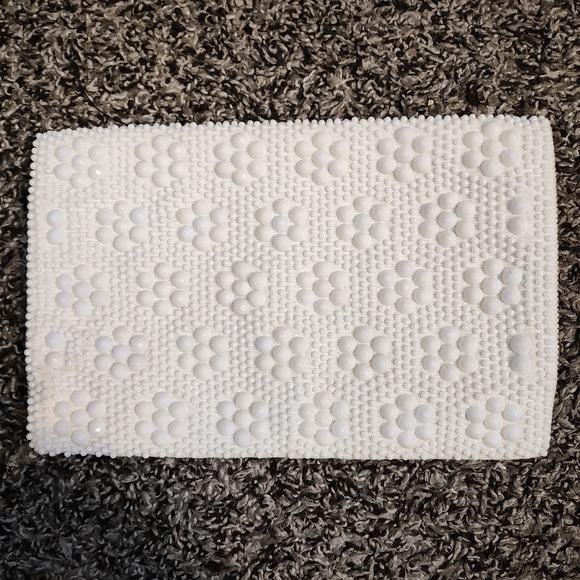 White beaded clutch bag - Picture 4 of 6